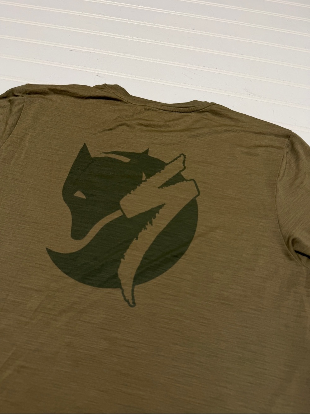 Specialized x Fjällräven Exchange Wool Cycling Tee - Men's Large - Olive Green - Picture 5 of 8